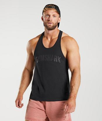 Stringers Męskie Gymshark Power Czarne | PL 3712ILH